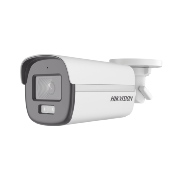 Cámara Bala Hikvision DS-2CE12KF0T-LFS 5 MP Lente 2.8 mm ColorVu con Audio y Luz Blanca