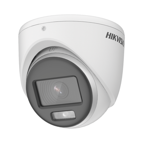 Cámara Turret Hikvision DS-2CE70KF0T-LPFS 3K Lente 2.8 mm con Luz Blanca y Micrófono