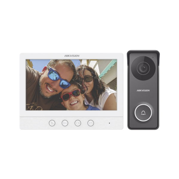 Kit Videoportero Hikvision DS-KIS213 con Monitor 7" y Cámara IP Integrada