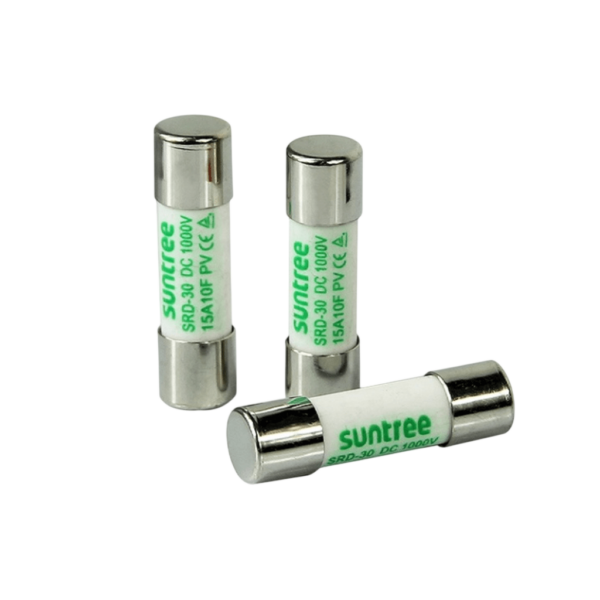 Fusible DC SUNTREE SRF‑30‑15A 1000 V DC 15 A, 10×38 mm, protección de circuito