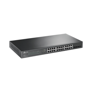 Switch Administrable TP-Link TL-SG2428P – 24 Puertos Gigabit PoE+, 4 Puertos SFP, 250 W, Capa 3 Lite, VLAN y Enrutamiento Estático