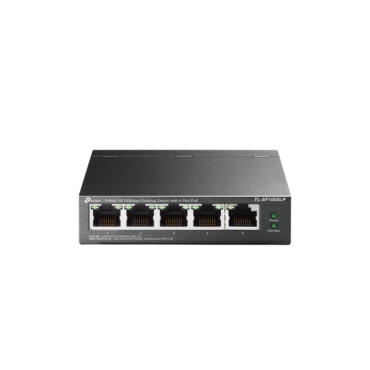 Switch TP-Link TL-SF1005LP – 5 Puertos 10/100 Mbps, 4 Puertos PoE, Soporte IEEE 802.3af, Escritorio