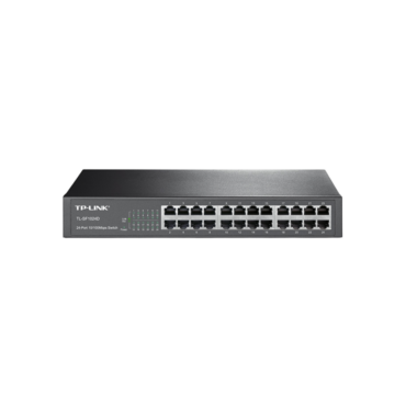 Switch TP-Link TL-SF1024D de 24 Puertos 10/100 Mbps, Montaje en Rack o Escritorio, Carcasa Plástica