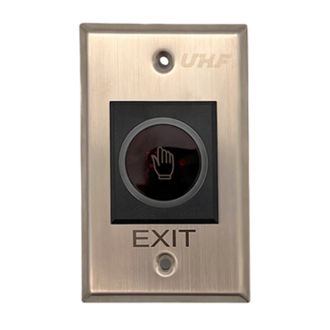 Botón de salida sin contacto ZKTeco UHF‑B202 / TLEB102 iluminado para control de acceso