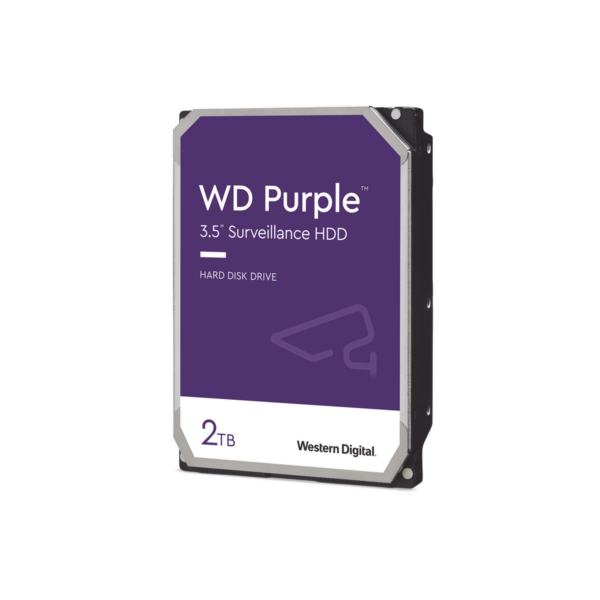 Disco Duro 2 TB Western Digital Purple 3.5″ WD23PURZ – Vigilancia 24/7, SATA III, para NVR/DVR